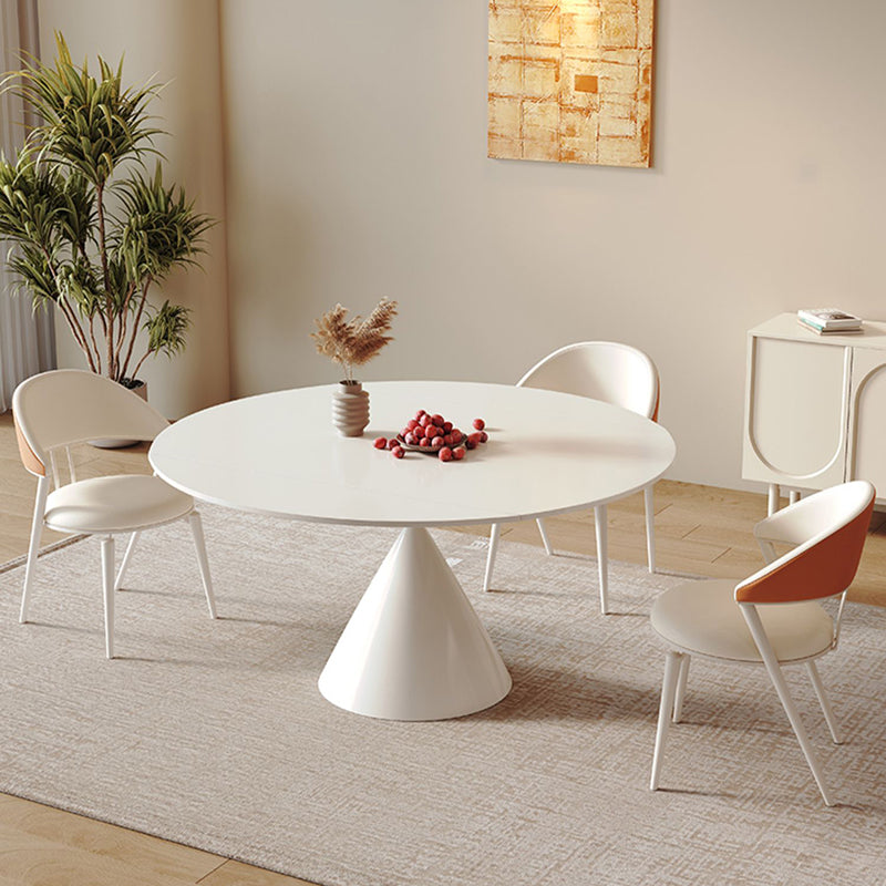 Contemporary Extendable Sintered Stone Top Dining Table with Chairs