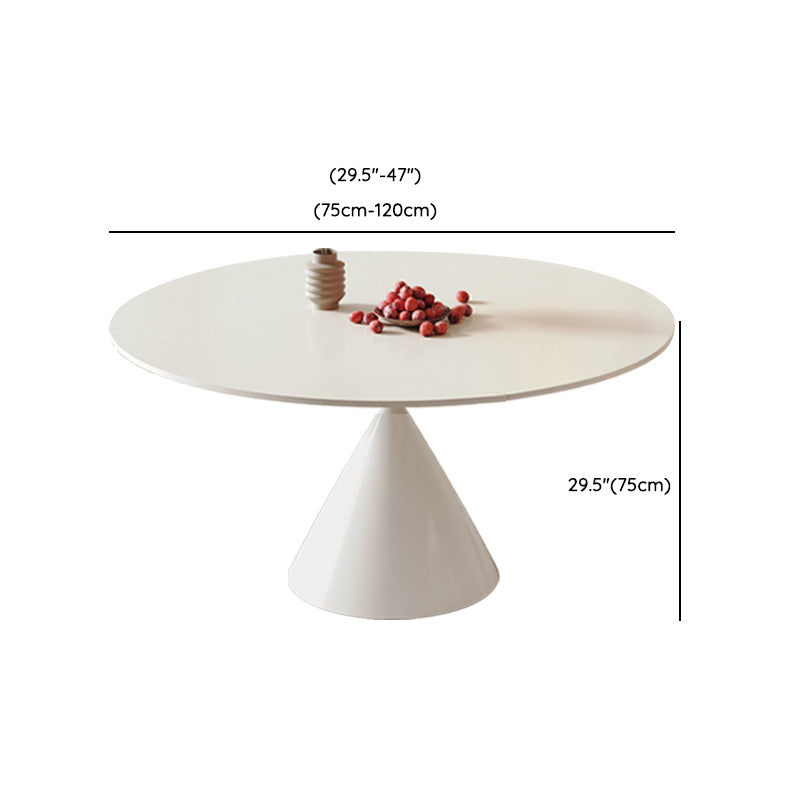 Contemporary Extendable Sintered Stone Top Dining Table with Chairs