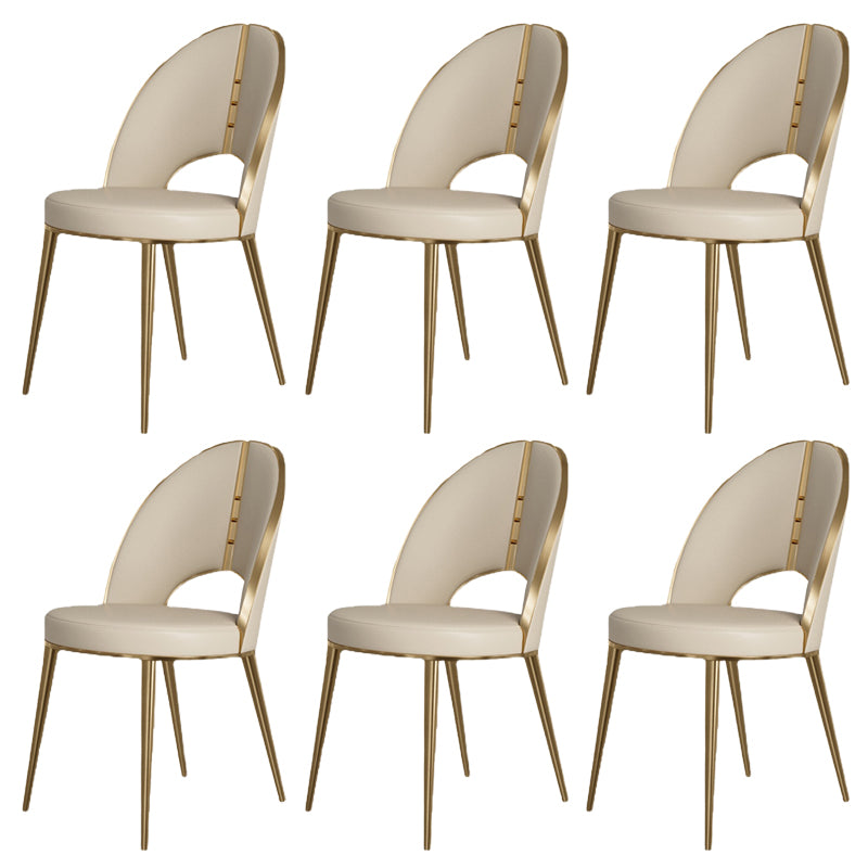 Indoor Contemporary Faux Leather Upholstered Armless Side Dining Chair