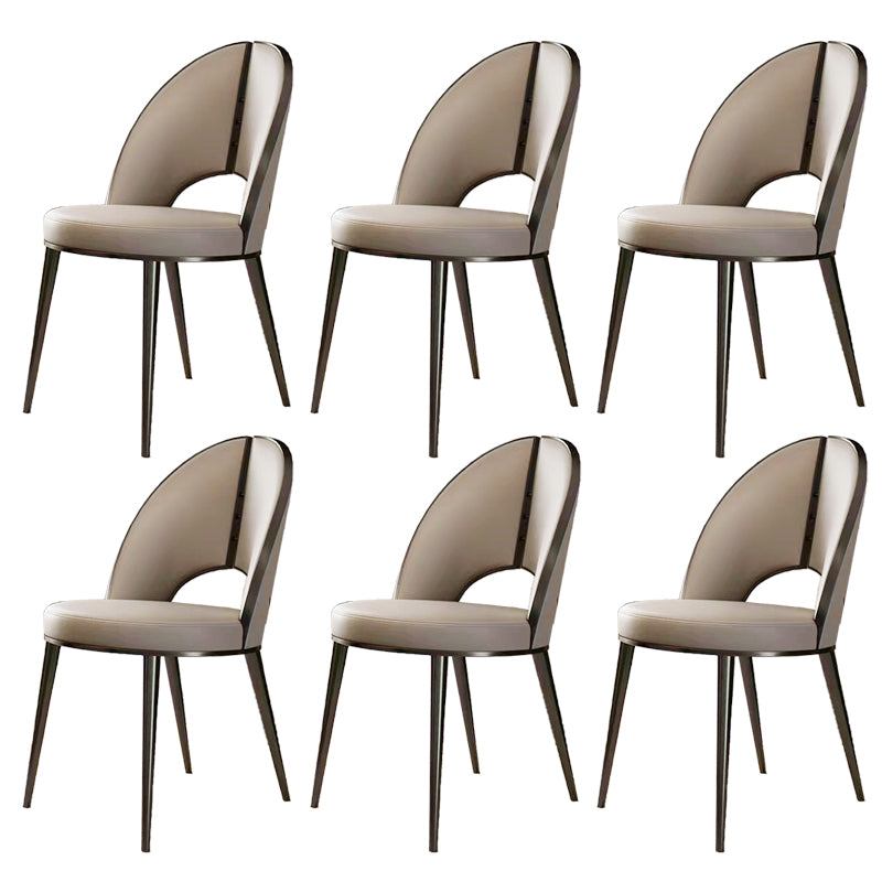 Indoor Contemporary Faux Leather Upholstered Armless Side Dining Chair