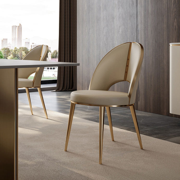 Indoor Contemporary Faux Leather Upholstered Armless Side Dining Chair