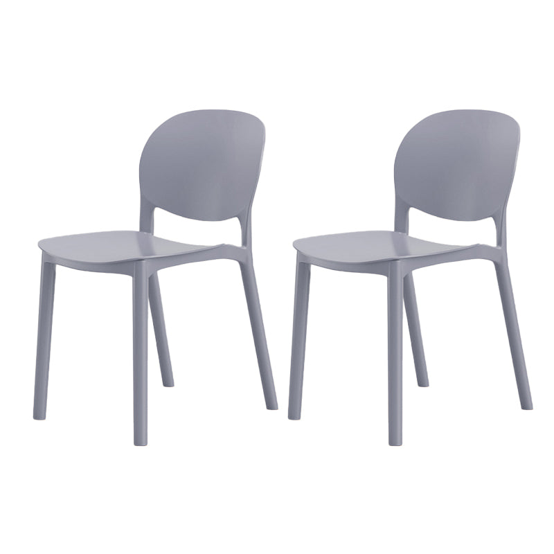 Modern Dining Room Plastic Open Back Stackable Dining Side Chair