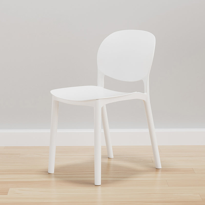 Modern Dining Room Plastic Open Back Stackable Dining Side Chair