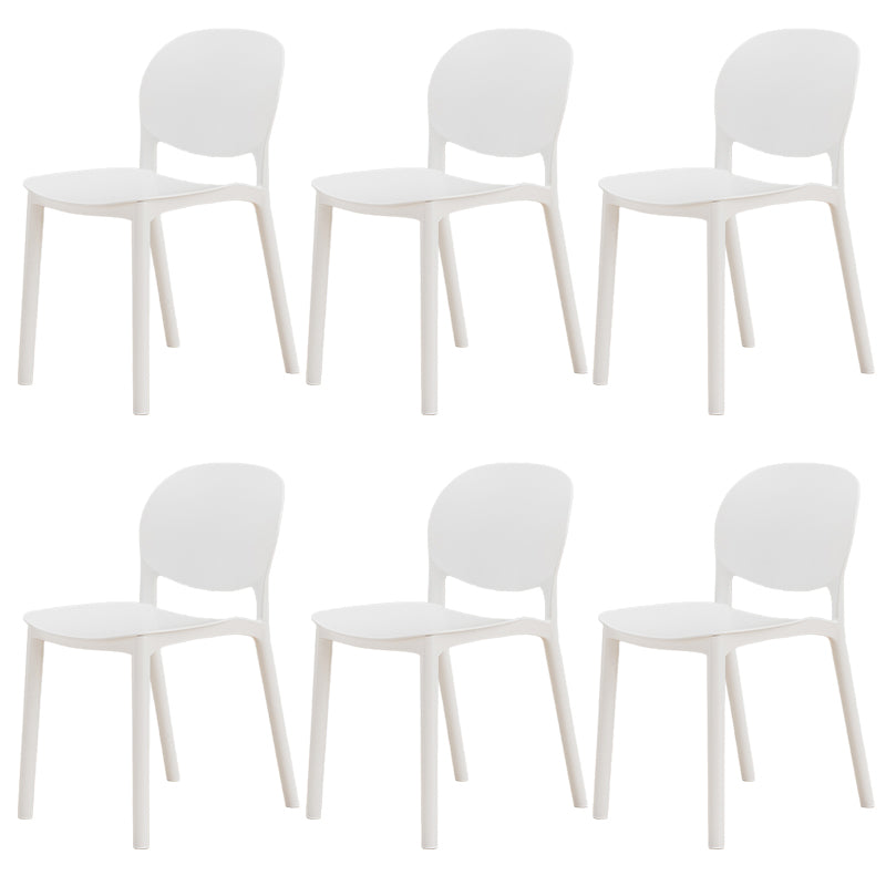 Modern Dining Room Plastic Open Back Stackable Dining Side Chair