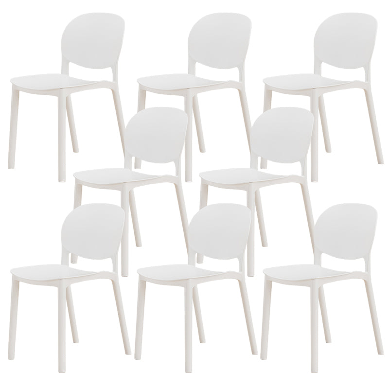 Modern Dining Room Plastic Open Back Stackable Dining Side Chair