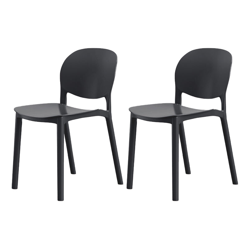 Modern Dining Room Plastic Open Back Stackable Dining Side Chair