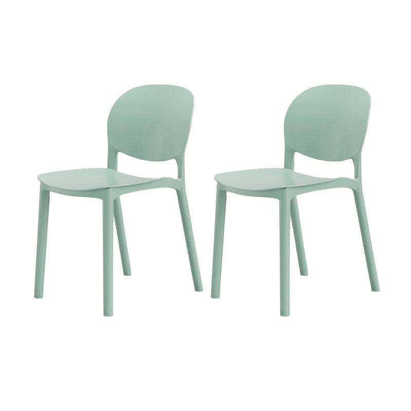 Modern Dining Room Plastic Open Back Stackable Dining Side Chair