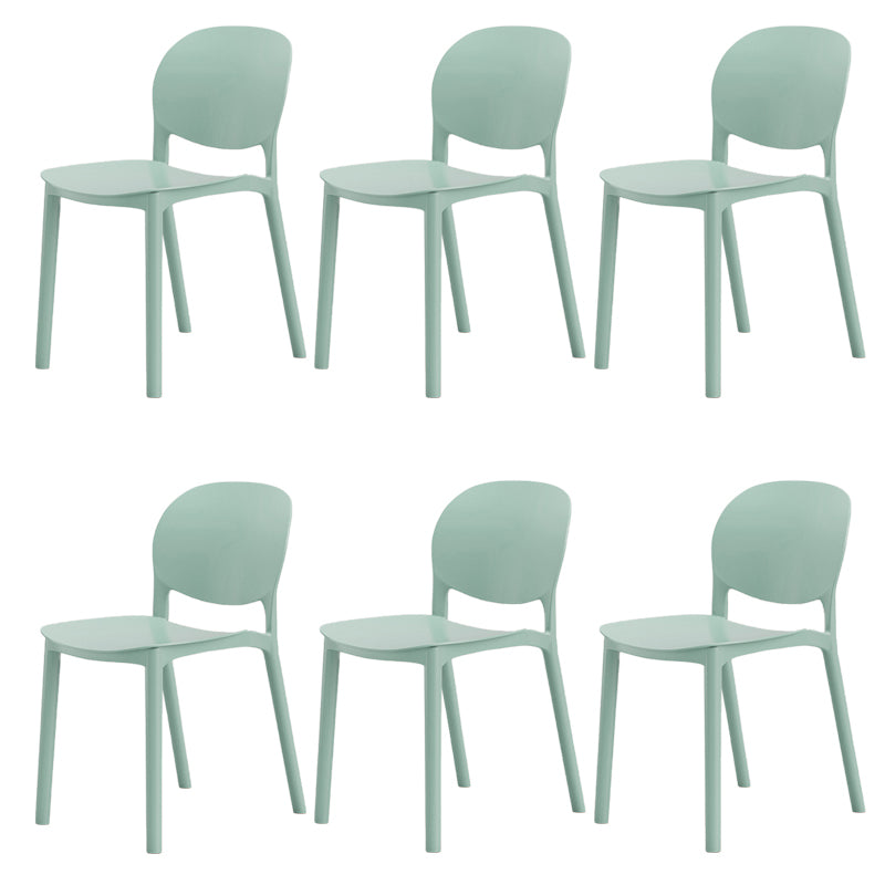 Modern Dining Room Plastic Open Back Stackable Dining Side Chair