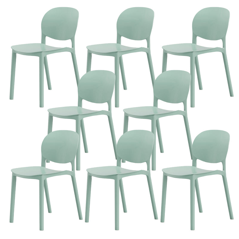 Modern Dining Room Plastic Open Back Stackable Dining Side Chair