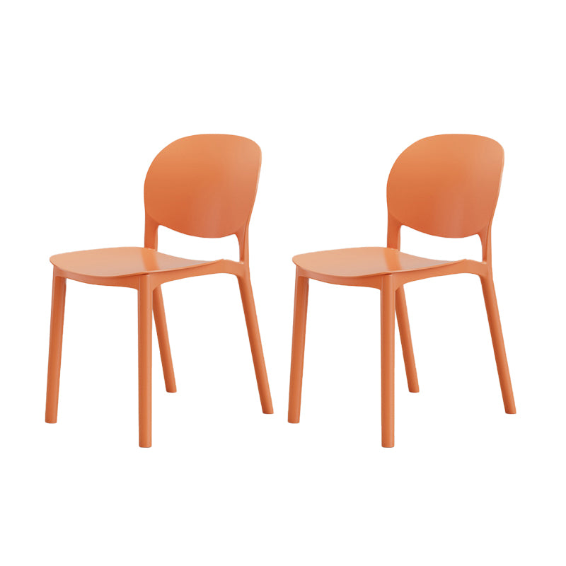 Modern Dining Room Plastic Open Back Stackable Dining Side Chair