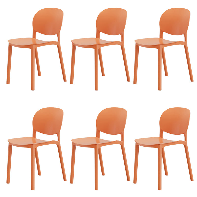 Modern Dining Room Plastic Open Back Stackable Dining Side Chair