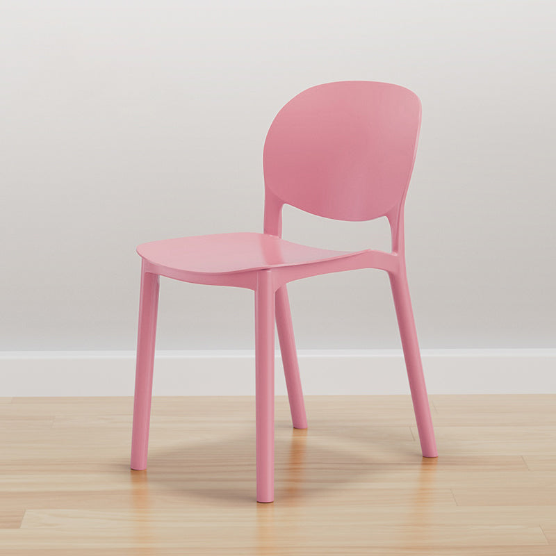 Modern Dining Room Plastic Open Back Stackable Dining Side Chair