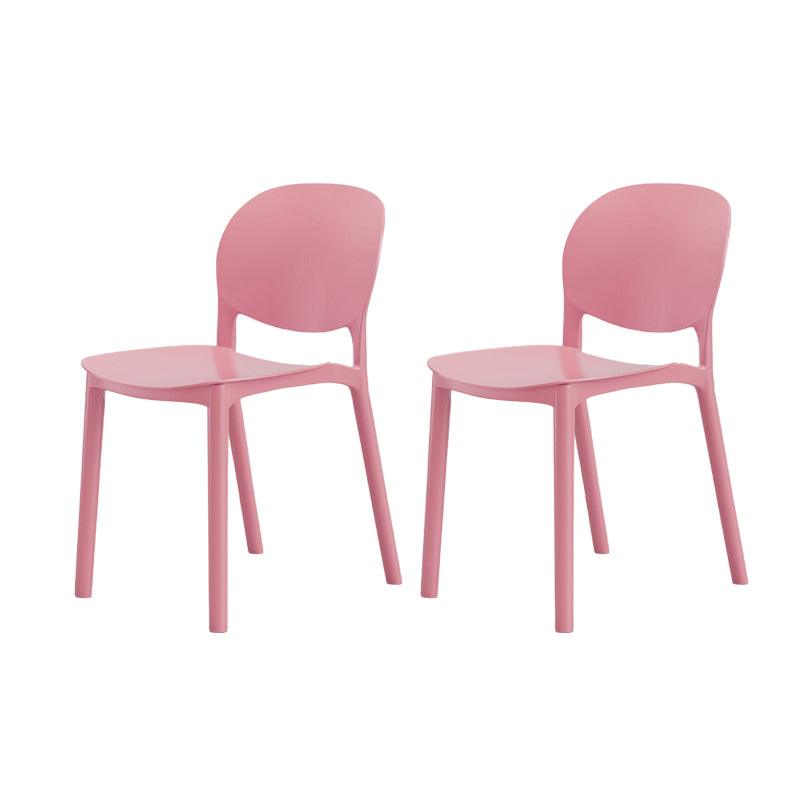 Modern Dining Room Plastic Open Back Stackable Dining Side Chair