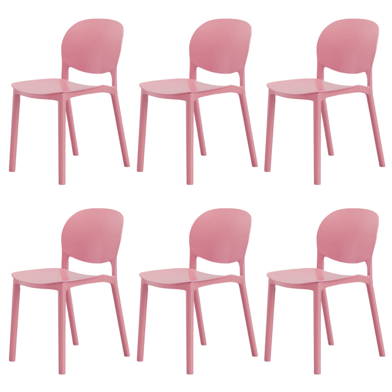 Modern Dining Room Plastic Open Back Stackable Dining Side Chair