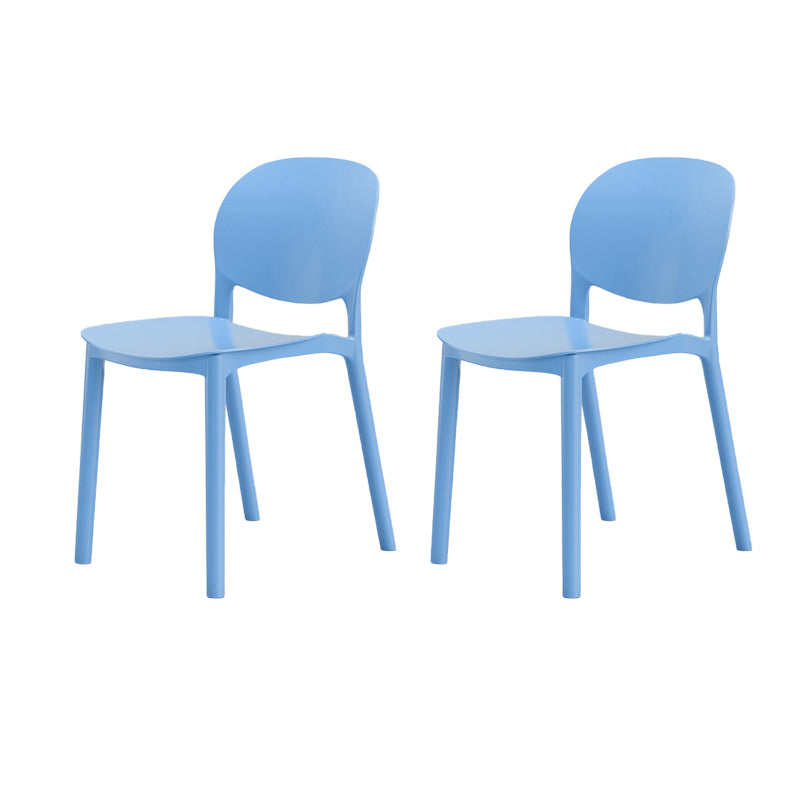 Modern Dining Room Plastic Open Back Stackable Dining Side Chair