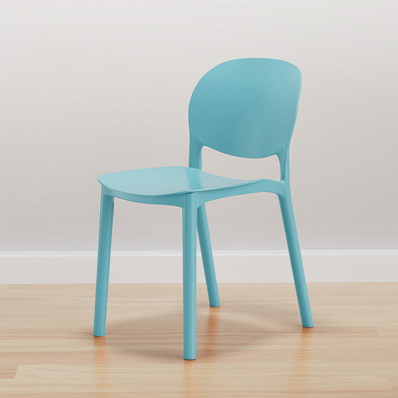 Modern Dining Room Plastic Open Back Stackable Dining Side Chair