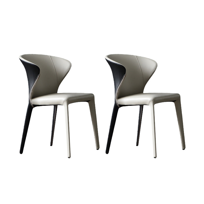 Modern Style Wingback Leather Home Dining Side Chair for Dining Room
