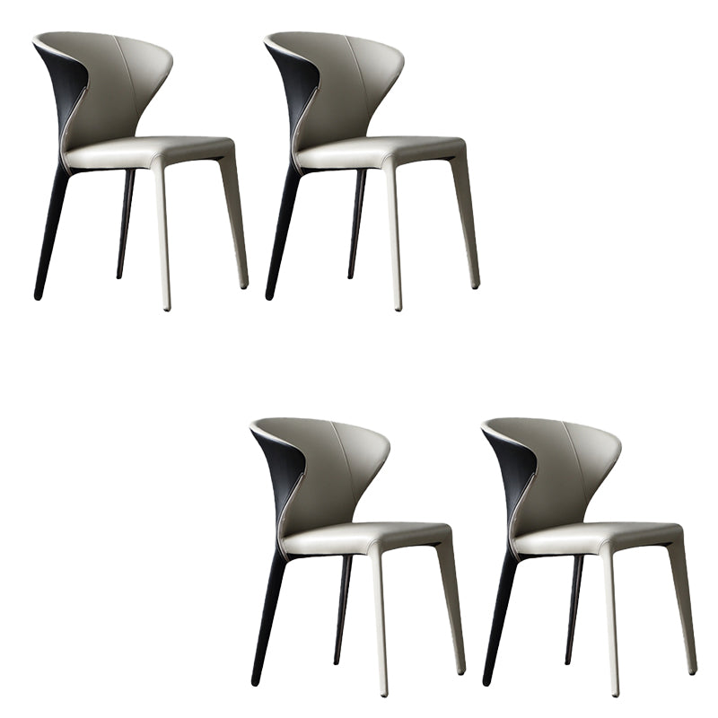 Modern Style Wingback Leather Home Dining Side Chair for Dining Room