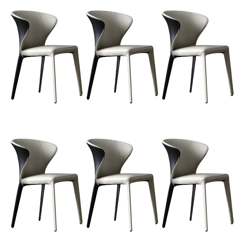 Modern Style Wingback Leather Home Dining Side Chair for Dining Room