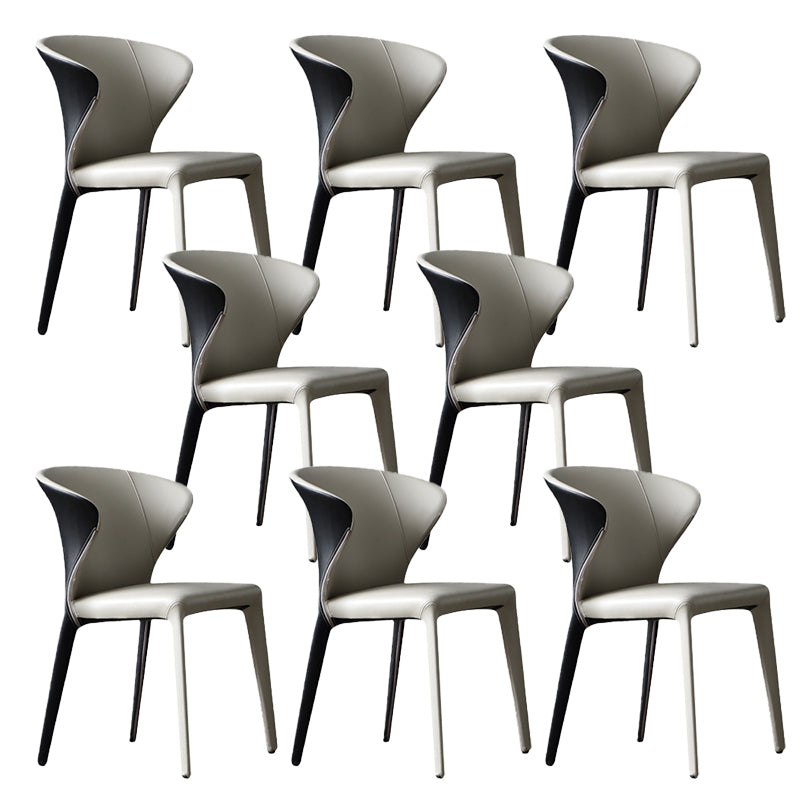 Modern Style Wingback Leather Home Dining Side Chair for Dining Room