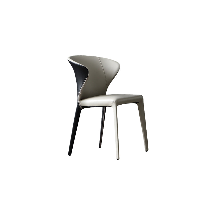 Modern Style Wingback Leather Home Dining Side Chair for Dining Room