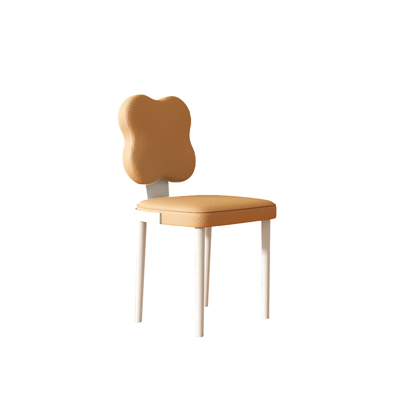 Contemporary Indoor Faux Leather Upholstered Armless Side Dining Chair