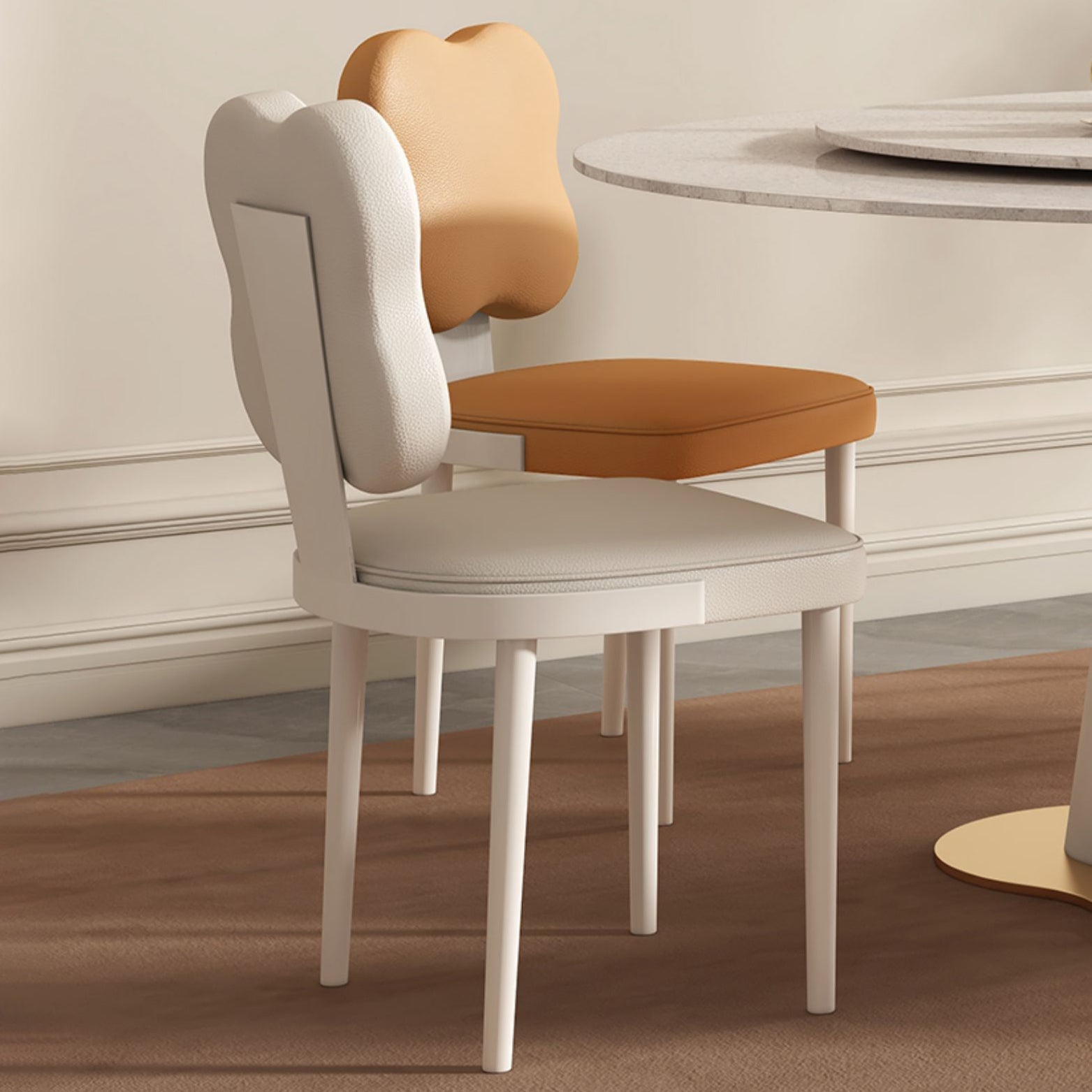 Contemporary Indoor Faux Leather Upholstered Armless Side Dining Chair