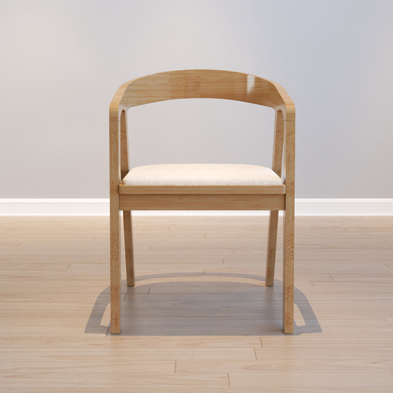 Contemporary Dining Room Solid Wood Open Back Side Dining Chair