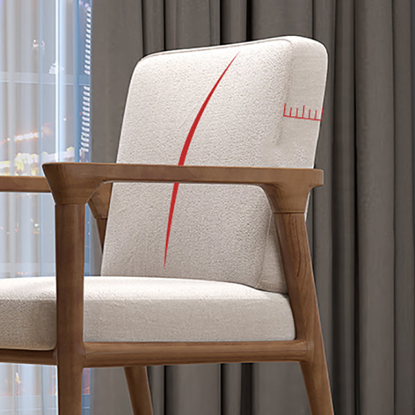 Contemporary Dining Room Solid Wood Open Back Side Dining Chair