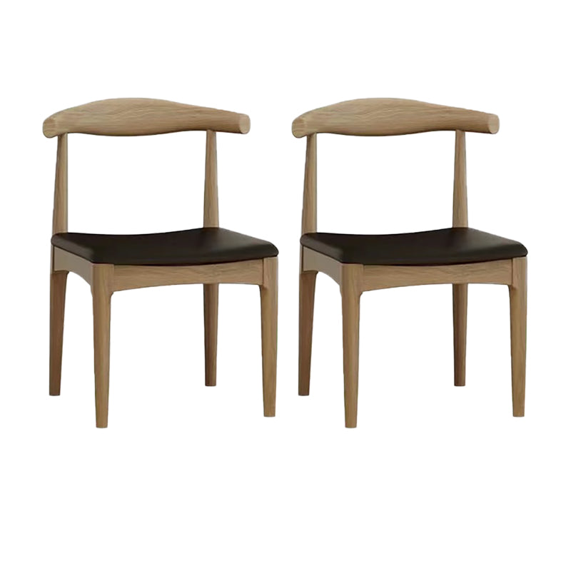 Contemporary Dining Room Solid Wood Open Back Side Dining Chair