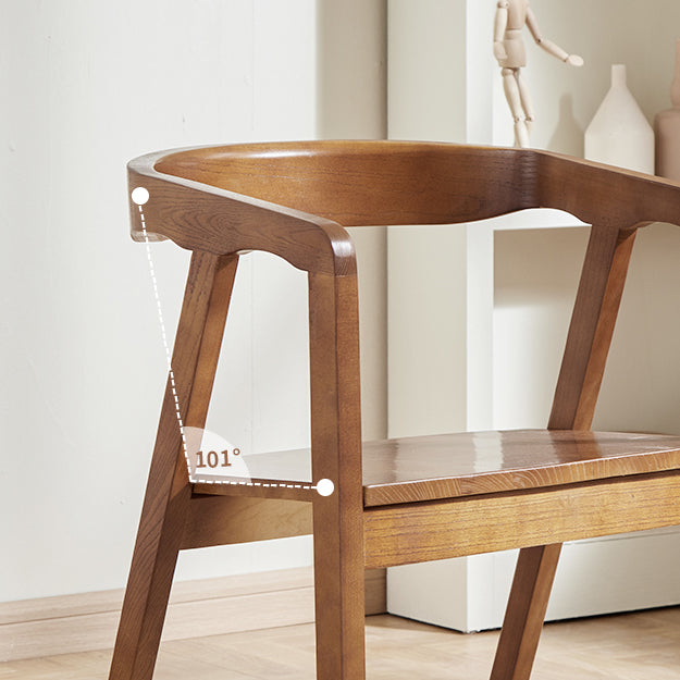 Contemporary Dining Room Solid Wood Open Back Side Dining Chair
