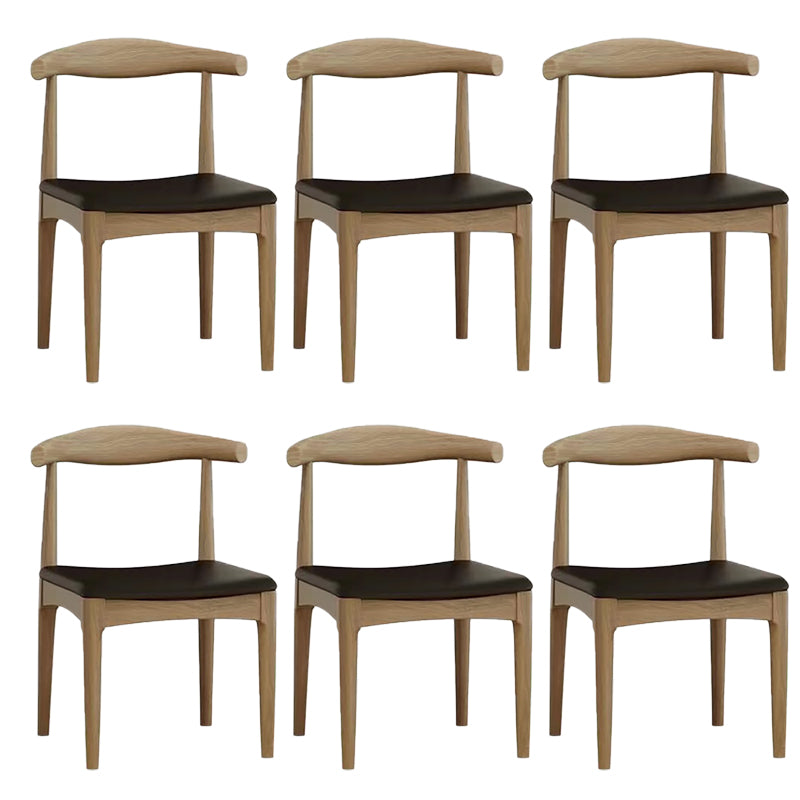 Contemporary Dining Room Solid Wood Open Back Side Dining Chair