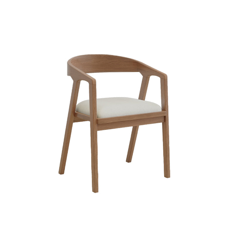 Contemporary Dining Room Solid Wood Open Back Side Dining Chair