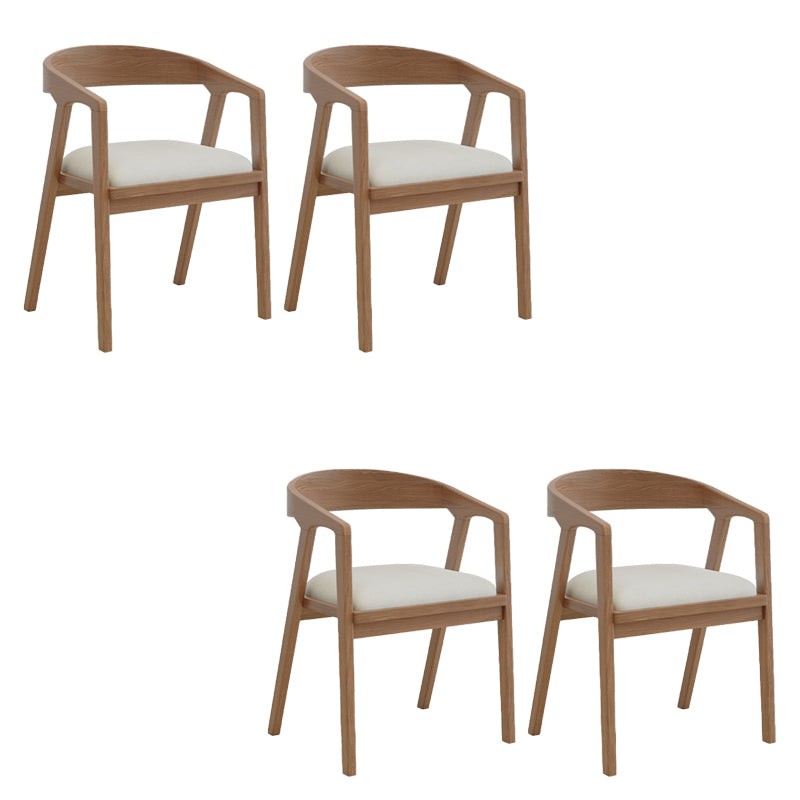 Contemporary Dining Room Solid Wood Open Back Side Dining Chair