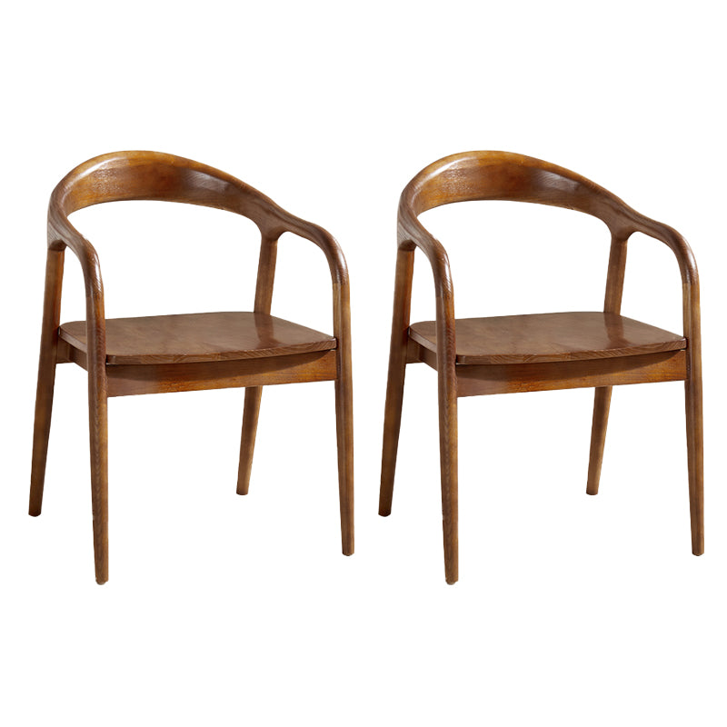 Contemporary Dining Room Solid Wood Open Back Side Dining Chair