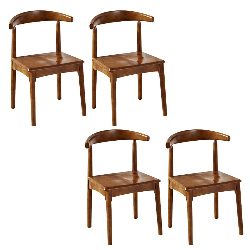 Contemporary Dining Room Solid Wood Open Back Side Dining Chair