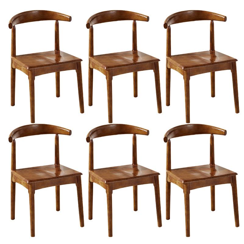 Contemporary Dining Room Solid Wood Open Back Side Dining Chair