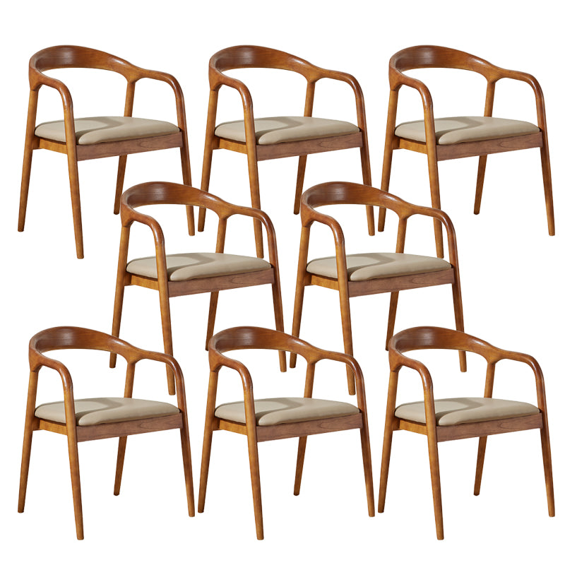 Contemporary Dining Room Solid Wood Open Back Side Dining Chair