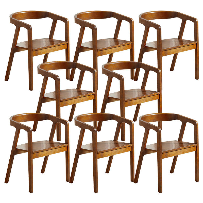 Contemporary Dining Room Solid Wood Open Back Side Dining Chair