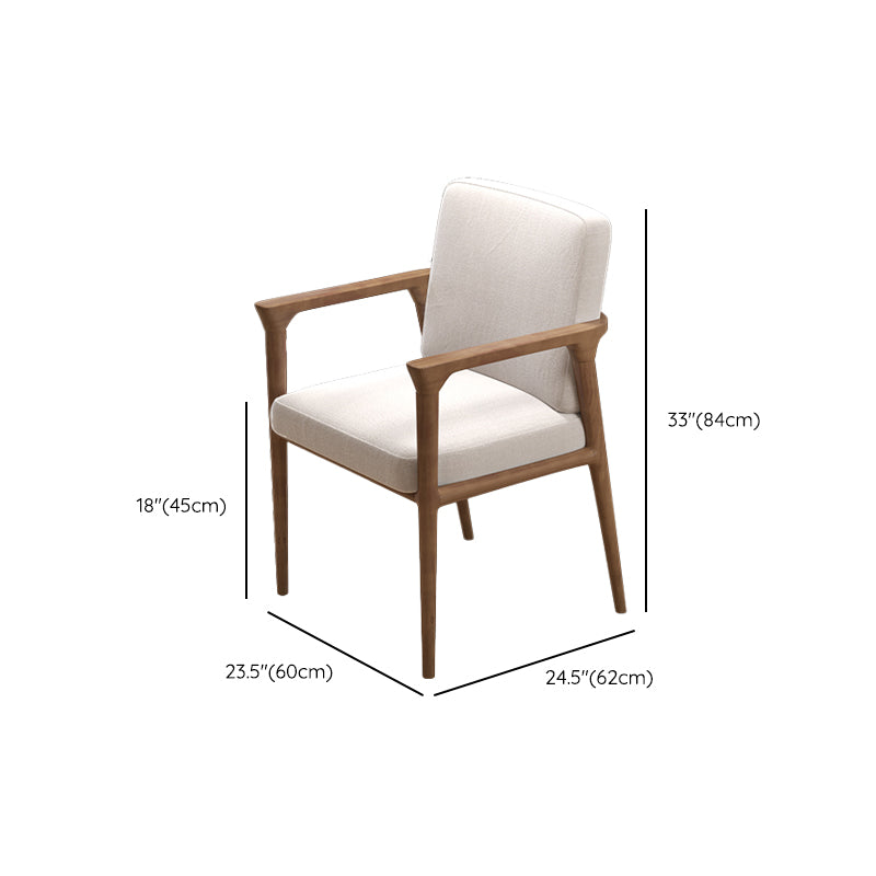 Contemporary Dining Room Solid Wood Open Back Side Dining Chair