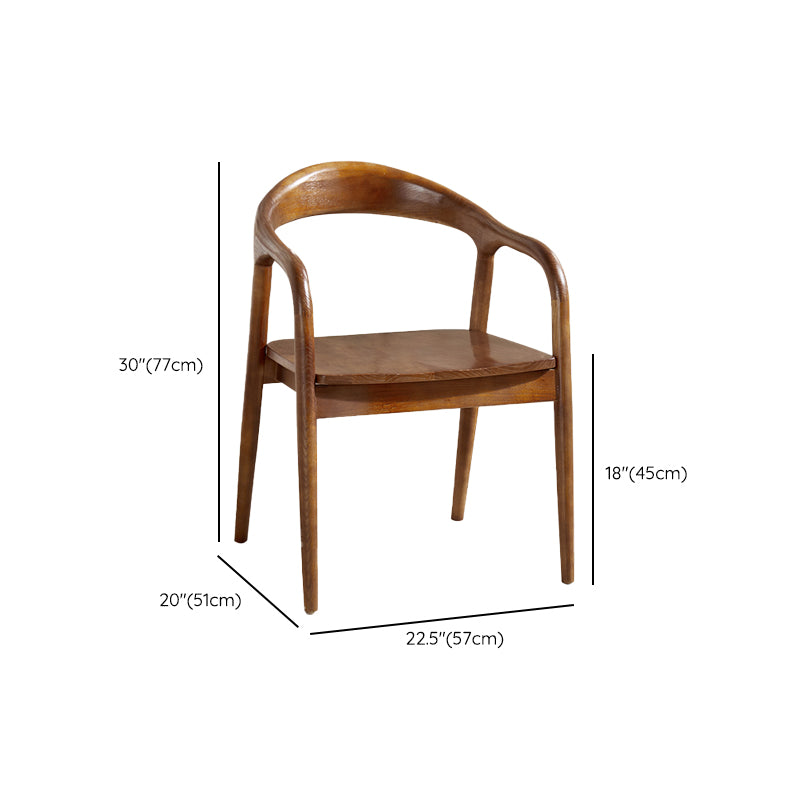 Contemporary Dining Room Solid Wood Open Back Side Dining Chair