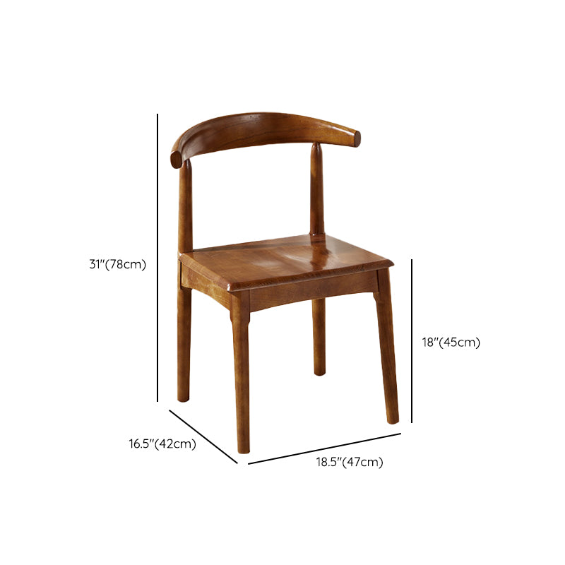 Contemporary Dining Room Solid Wood Open Back Side Dining Chair