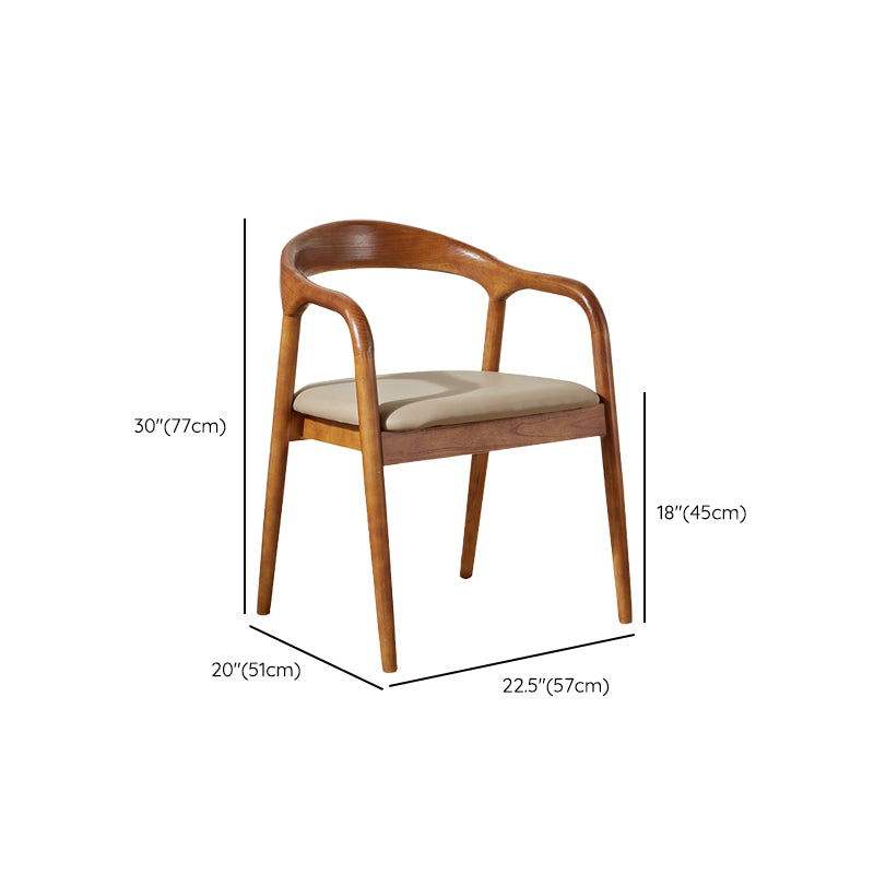 Contemporary Dining Room Solid Wood Open Back Side Dining Chair