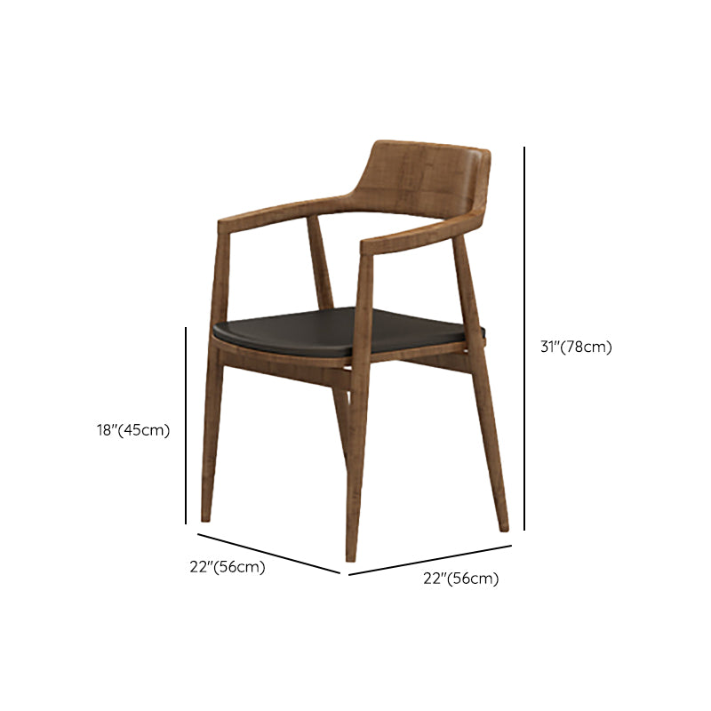 Contemporary Dining Room Solid Wood Open Back Side Dining Chair
