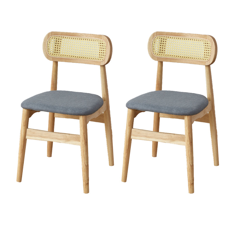 Contemporary Indoor Solid Wood Open Back Dining Side Chair for Restaurant