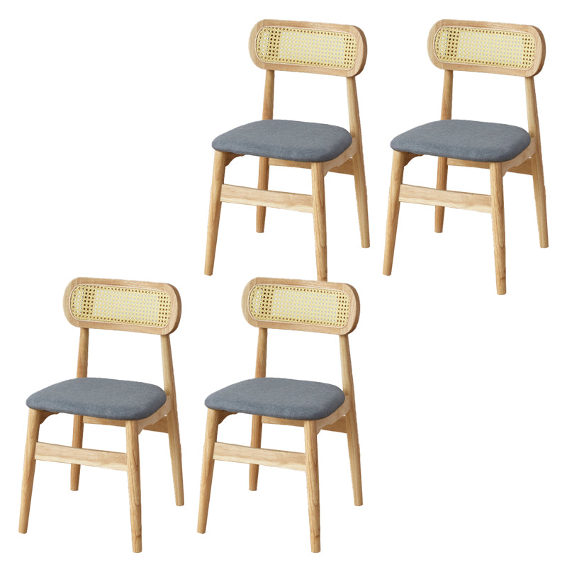 Contemporary Indoor Solid Wood Open Back Dining Side Chair for Restaurant