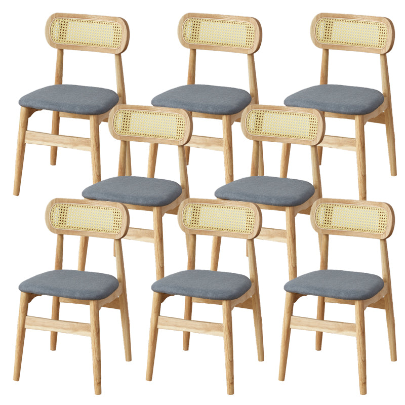 Contemporary Indoor Solid Wood Open Back Dining Side Chair for Restaurant
