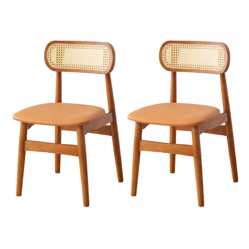 Contemporary Indoor Solid Wood Open Back Dining Side Chair for Restaurant