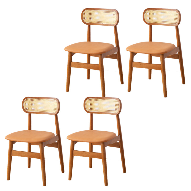 Contemporary Indoor Solid Wood Open Back Dining Side Chair for Restaurant