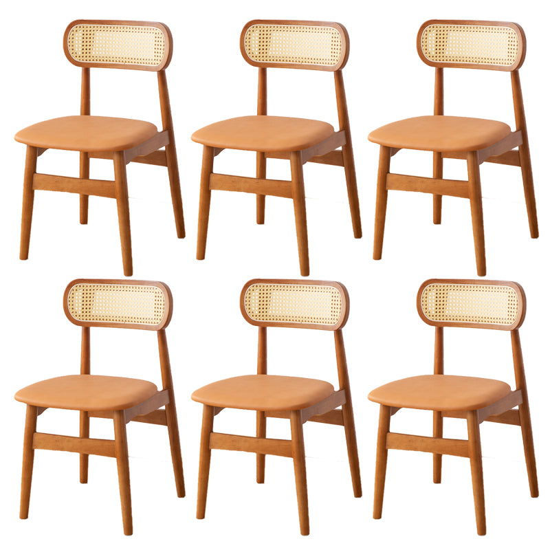 Contemporary Indoor Solid Wood Open Back Dining Side Chair for Restaurant